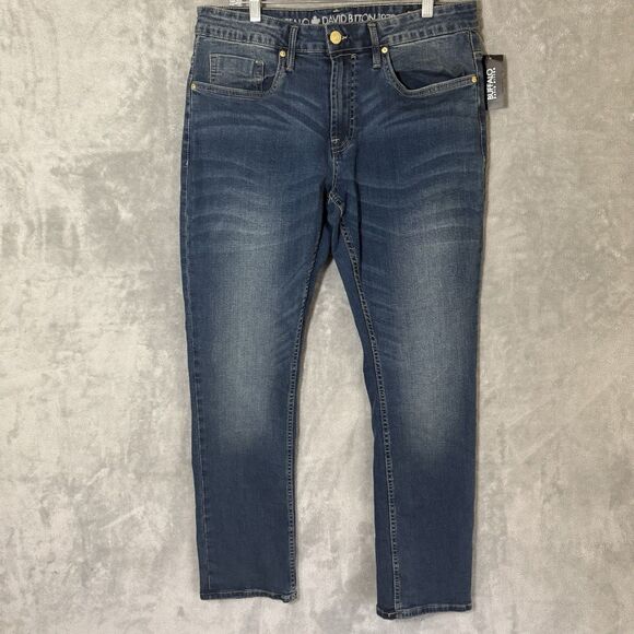 NWT Buffalo David Britton Men 33x30 (*33x29) Blue Ash X Slim Stretch Jeans Denim - Picture 1 of 11